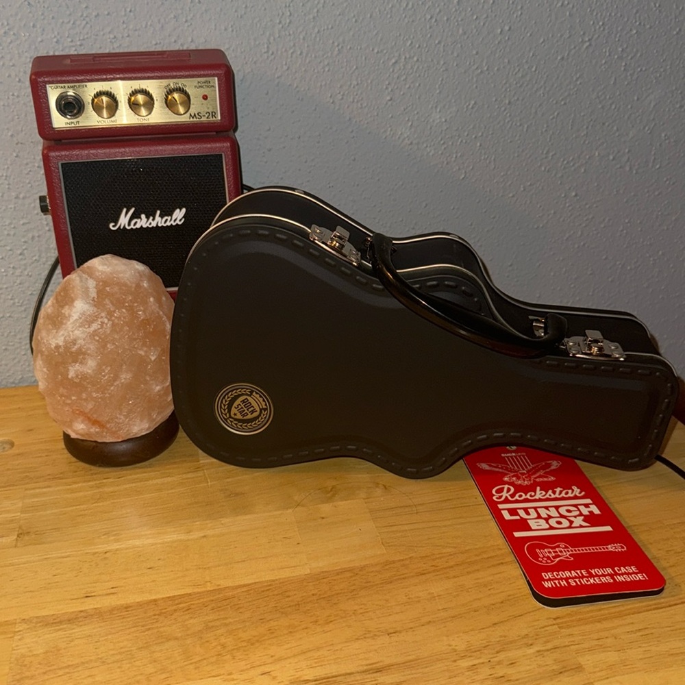 Guitar case rockstar lunch box